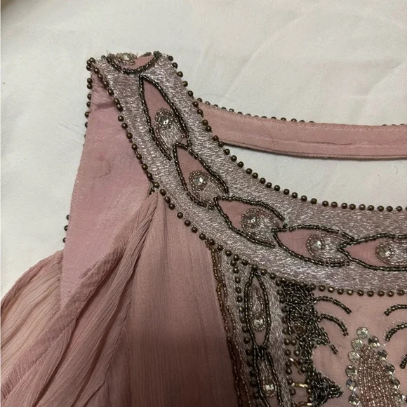 Free People Luna Pink Embellished  Mini Dress - Picture 4 of 10